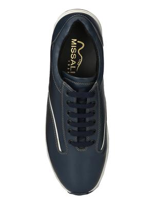 missali shoes blue leather lace up shoes - 16535766 - Standard Image - 4