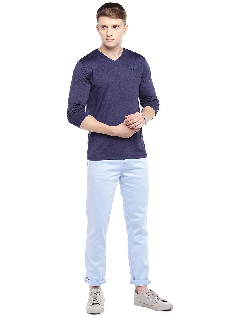 light blue plain denim jeans - 16536201 - Zoom Image - 4