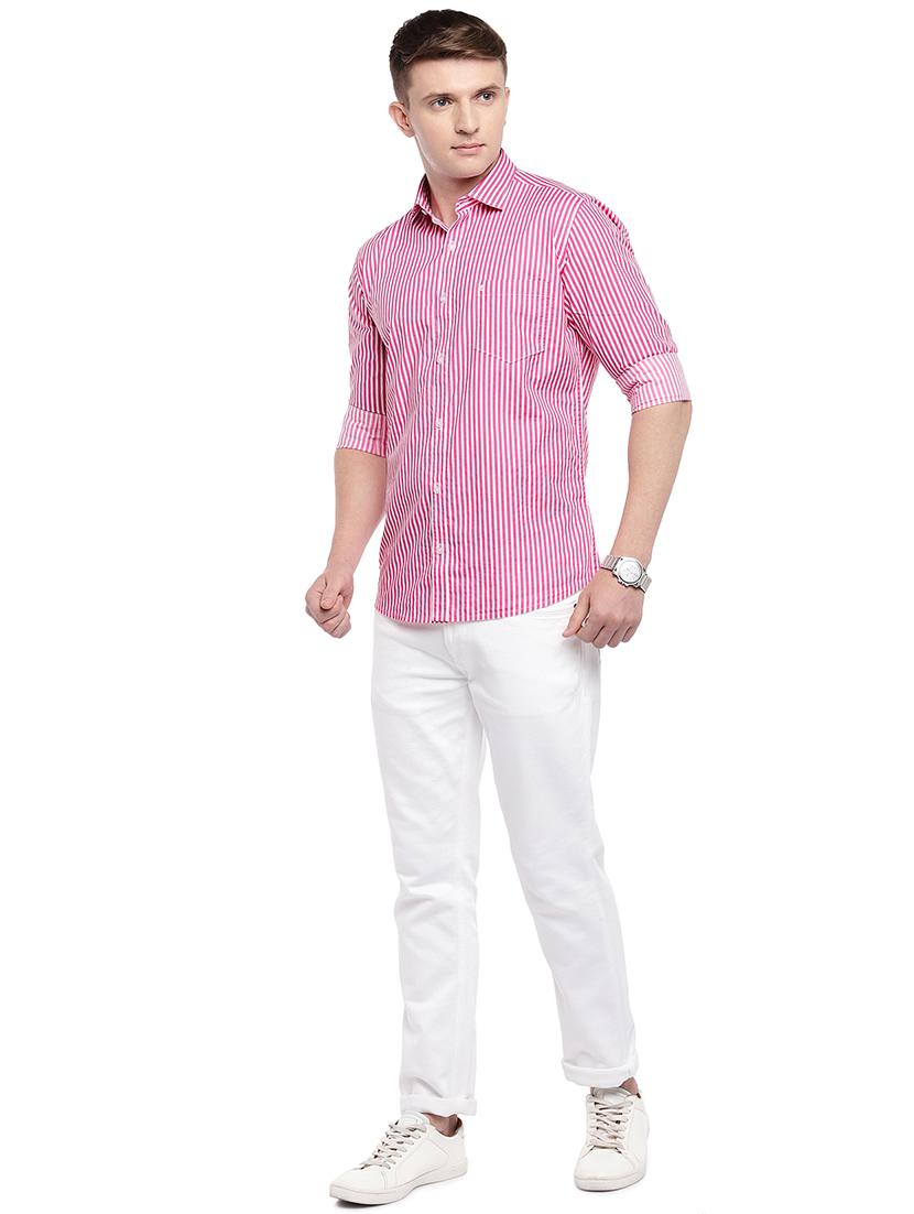 pink striped casual shirt - 16536221 - Zoom Image - 4