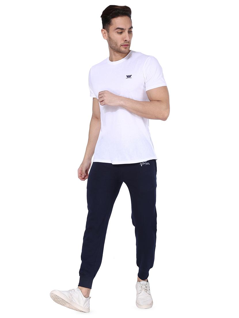 navy blue solid joggers - 16536417 - Zoom Image - 4