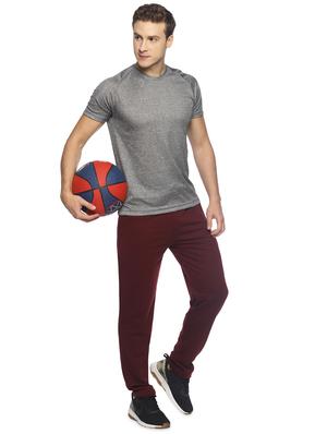 maroon solid full length track pant - 16537290 - Standard Image - 4