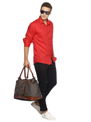 red printed casual shirt - 16538257 - Standard Image - 4