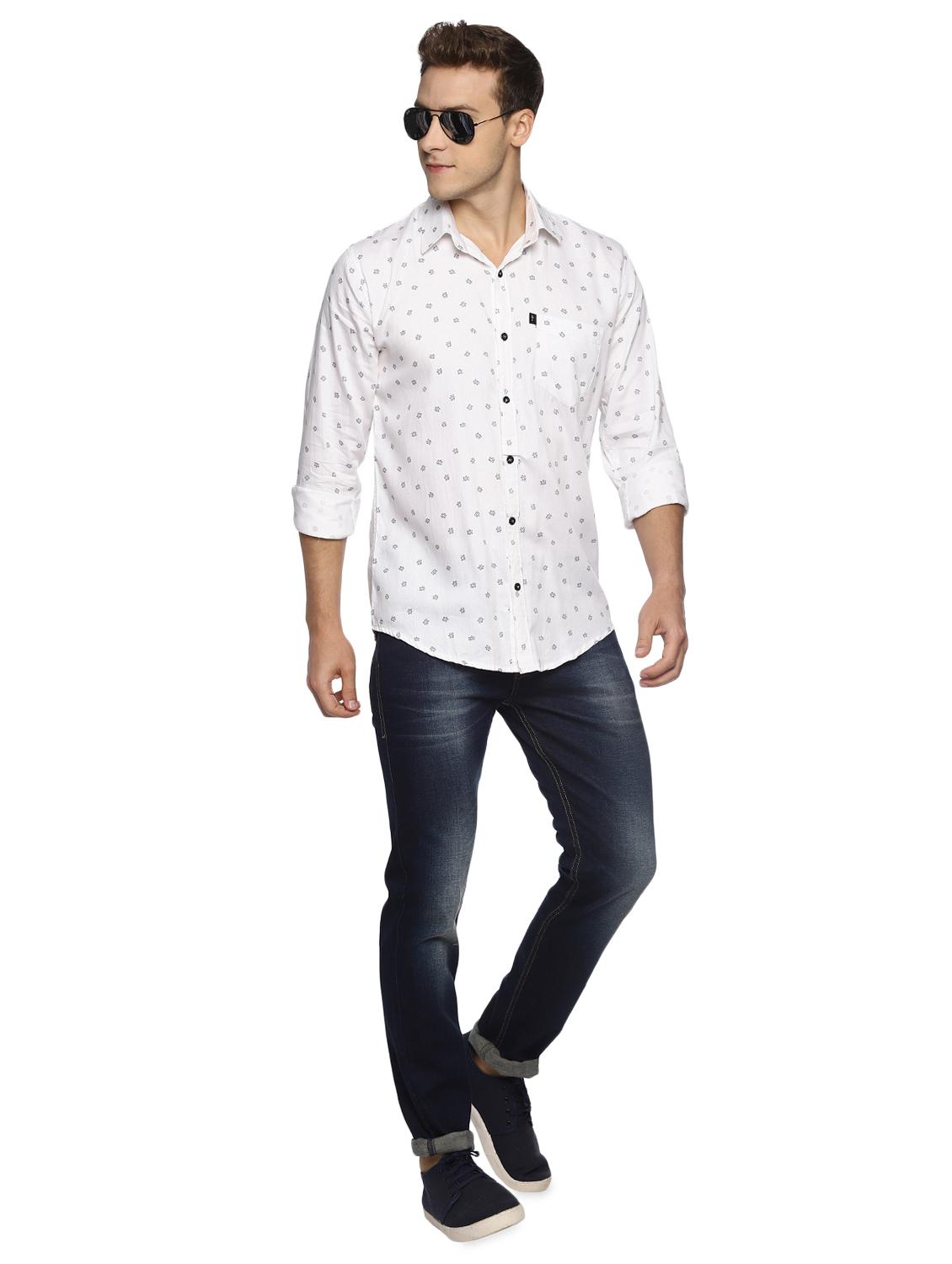 white printed casual shirt - 16538264 - Zoom Image - 4