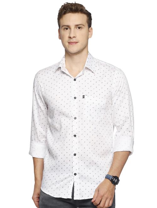 white printed casual shirt - 16538270 - Standard Image - 1