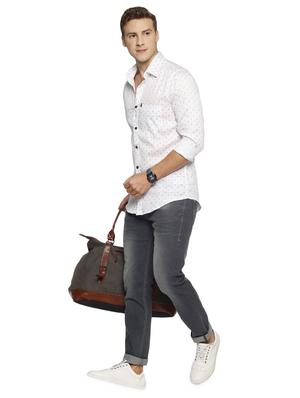 white printed casual shirt - 16538270 - Standard Image - 4