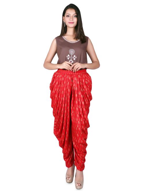 block print dhoti salwar - 16539490 - Standard Image - 1