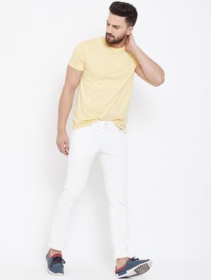 white plain denim jeans - 16539687 - Standard Image - 4