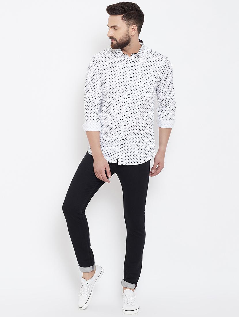 white cotton casual shirt - 16539723 - Zoom Image - 4