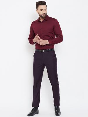 red solid formal shirt - 16539739 - Standard Image - 4