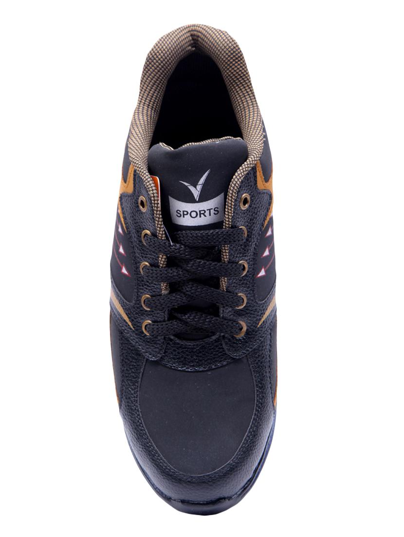 vellinto black leatherette lace up shoes - 16539941 - Zoom Image - 4