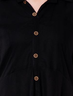 shirt collar flared tunic - 16542560 - Standard Image - 4