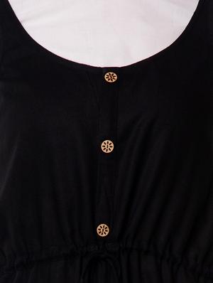 button up a-line dress with solid top - 16542582 - Standard Image - 4