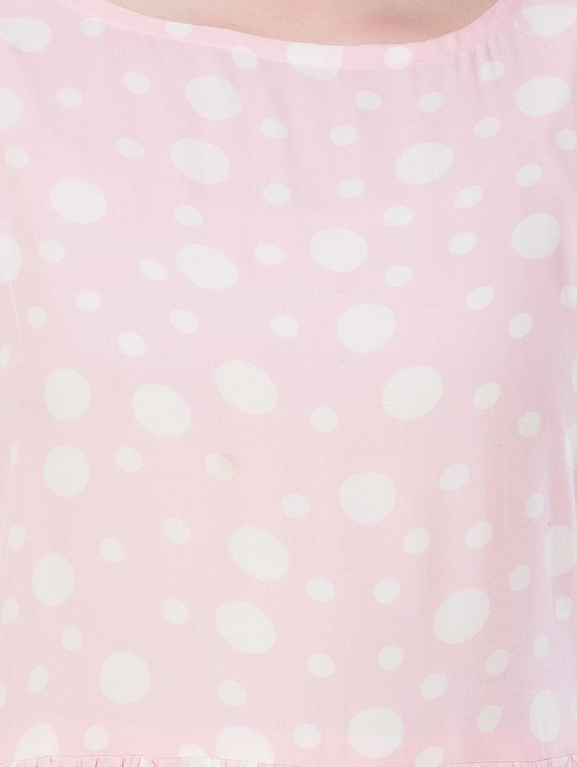 rosewater pink polka dot a-line dress - 16542584 - Zoom Image - 4
