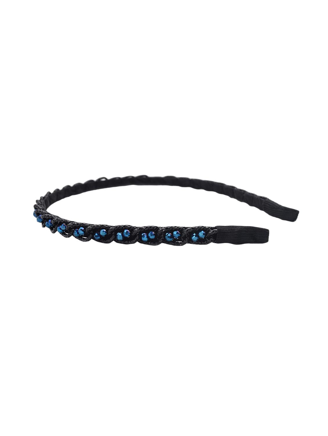 jewelz black metal hairband with multi blue plastic crystals - 16542636 - Zoom Image - 4