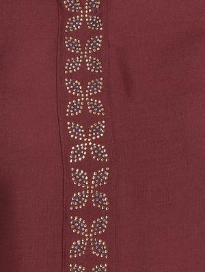 embellished solid kurta palazzo set - 16543001 - Standard Image - 4