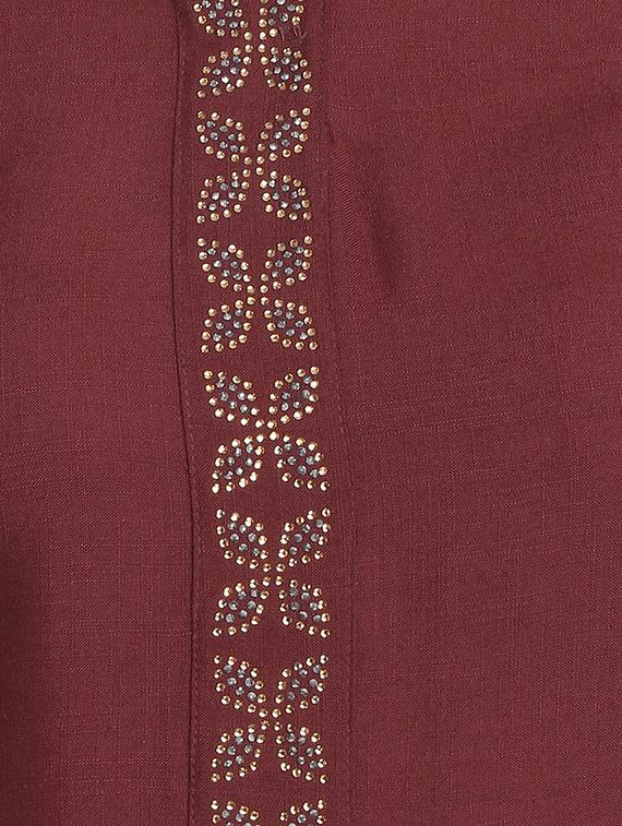 embellished solid kurta palazzo set - 16543001 - Zoom Image - 4
