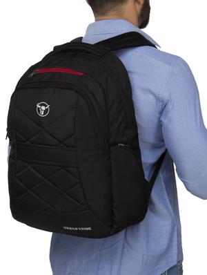 black polyester laptop backpack - 16543450 - Standard Image - 4