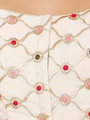 gold dupion embroidered blouse - 16543683 - Standard Image - 4