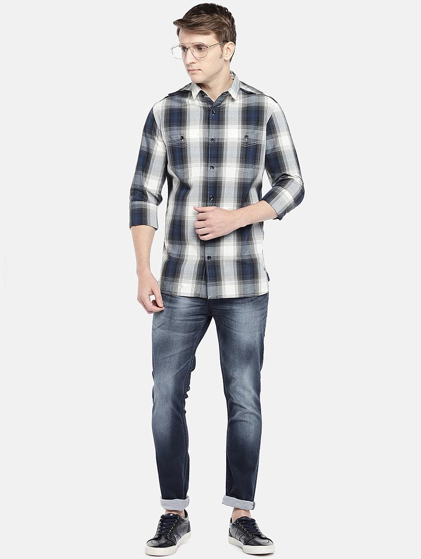 grey checkered casual shirt - 16544917 - Zoom Image - 4