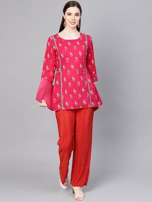 block printed a-line kurti - 16545009 - Standard Image - 4