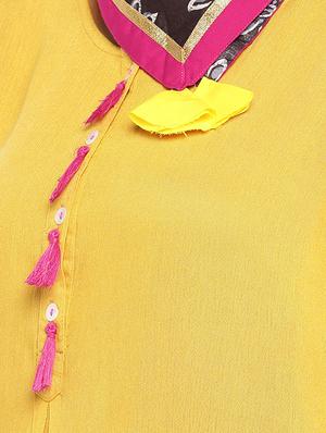 solid asymmetric kurta - 16545076 - Standard Image - 4