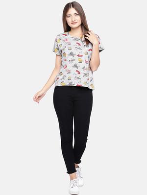 drop shoulder quirky print tee - 16545241 - Standard Image - 4