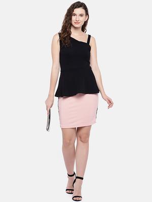 asymmetric neck solid top - 16545271 - Standard Image - 4