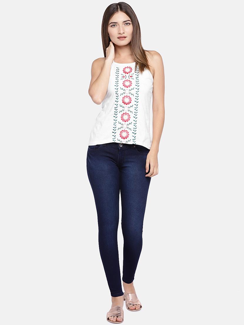 cami neck floral embroidered top - 16545301 - Zoom Image - 4