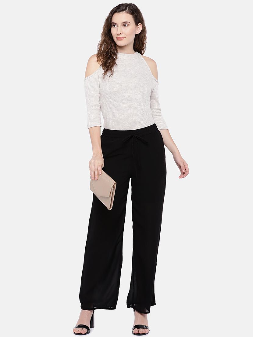 drawstring solid straight palazzo - 16545380 - Zoom Image - 4