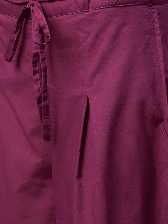 solid kurta palazzo set - 16546093 - Zoom Image - 4