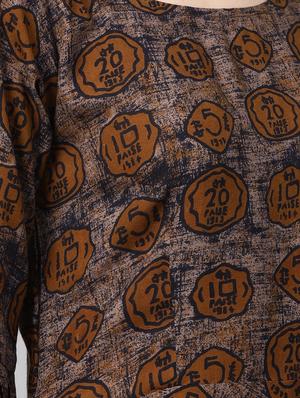 printed asymmetric kurta - 16546545 - Standard Image - 4
