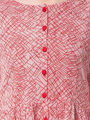 abstract print a-line kurta - 16547242 - Standard Image - 4
