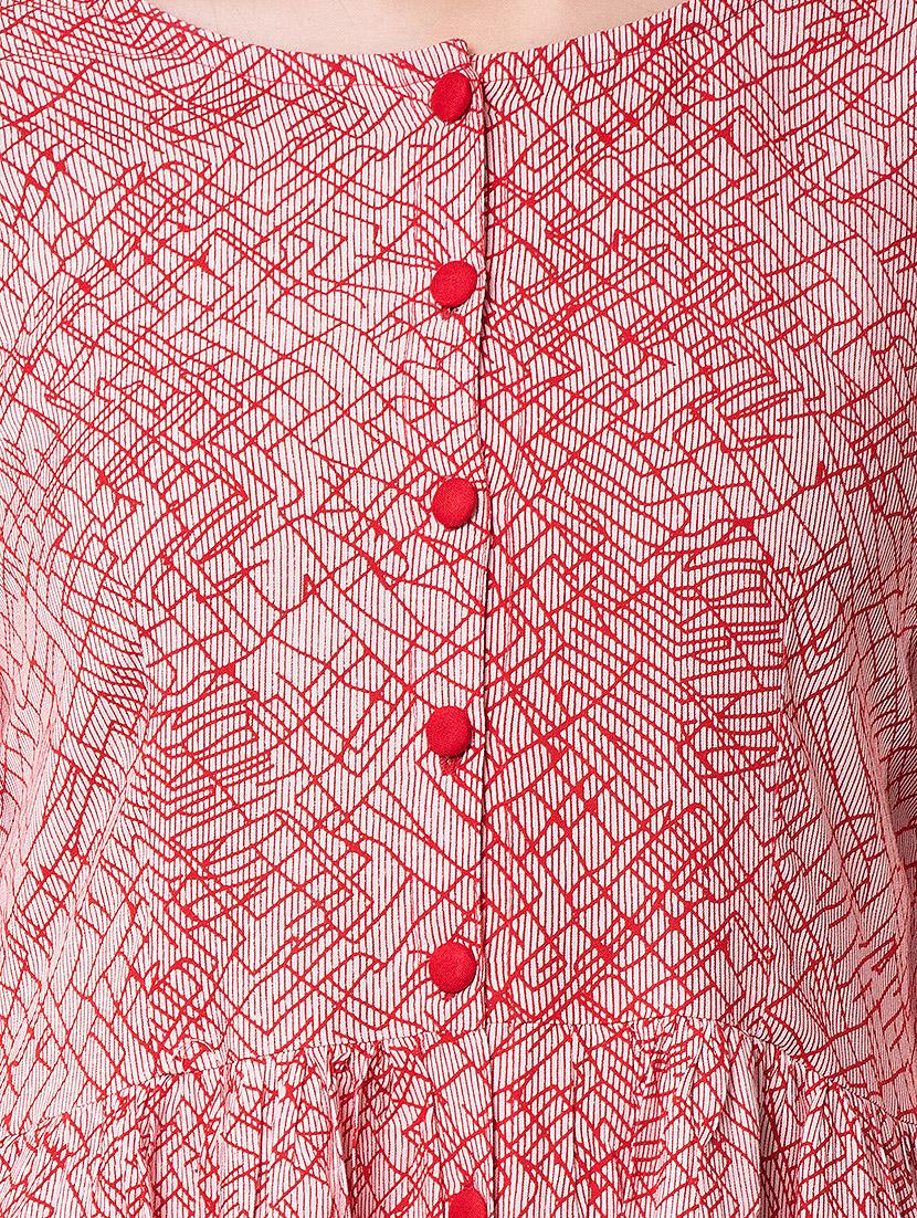 abstract print a-line kurta - 16547242 - Zoom Image - 4