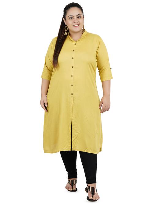 solid straight kurta - 16547860 - Standard Image - 1