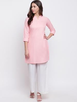 solid silk a-line kurta - 16548053 - Standard Image - 4