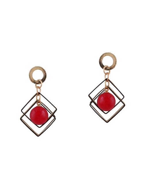 red zinc drop earring - 16548108 - Standard Image - 1