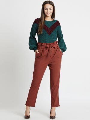 tie up waist solid trouser - 16549327 - Standard Image - 4