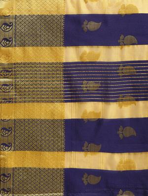 self-design woven saree with blouse - 16549450 - Standard Image - 4