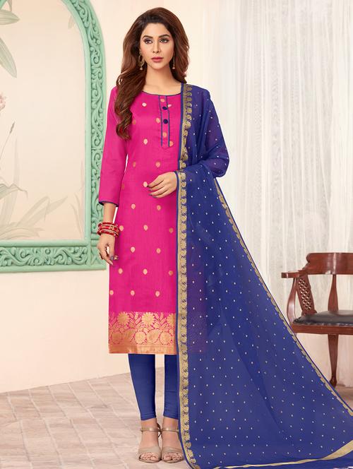 Churidaar unstitched suit - 16549829 - Standard Image - 1