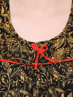 tie back printed nighty - 16550889 - Standard Image - 4