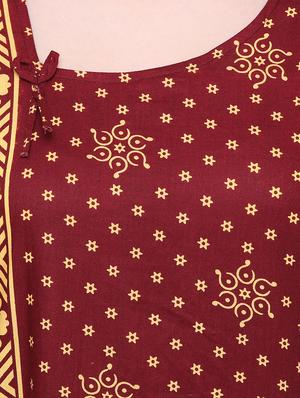 tie back printed nighty - 16550891 - Standard Image - 4