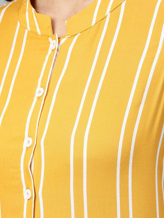 stripes straight kurta - 16550964 - Zoom Image - 4