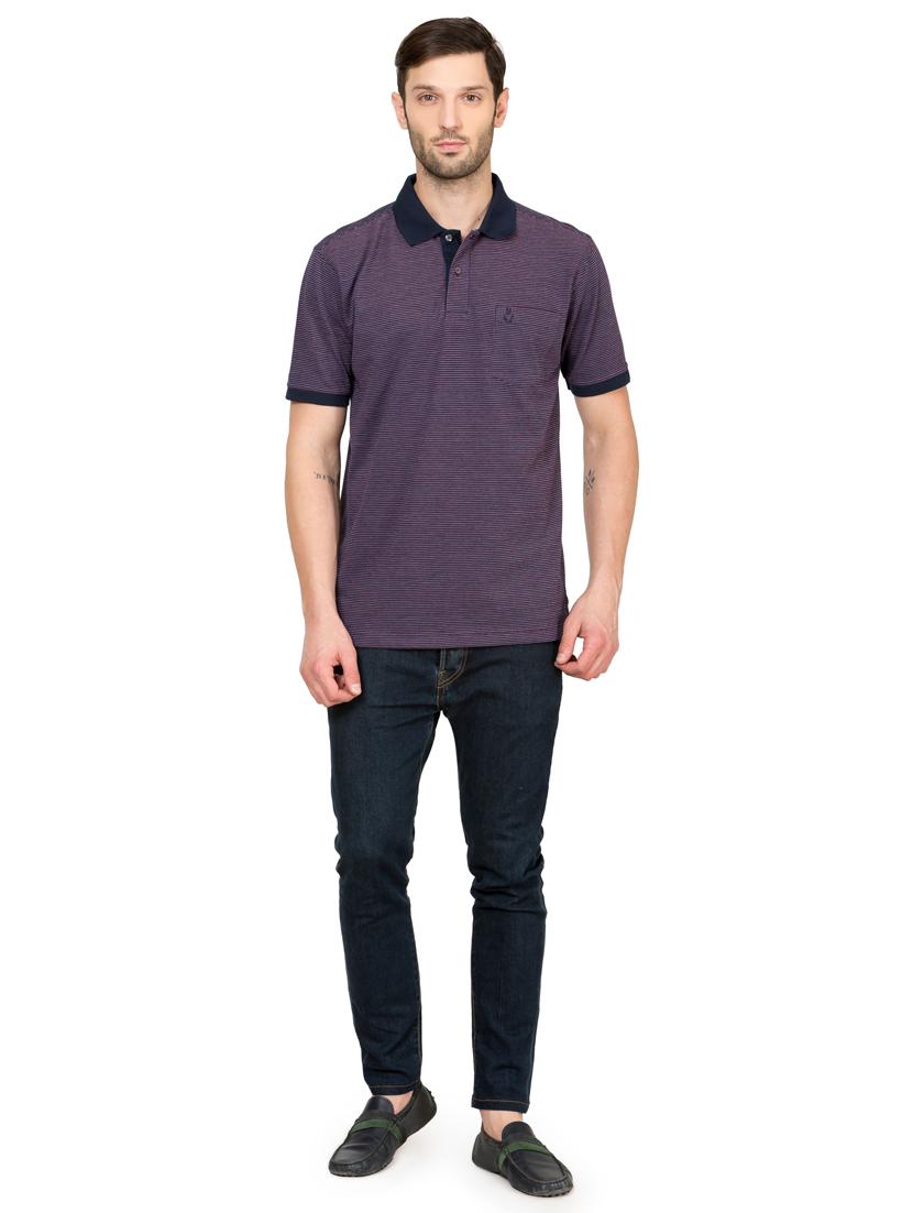 purple self design t-shirt - 16551541 - Zoom Image - 4