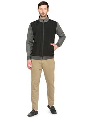 black solid casual jacket - 16551669 - Standard Image - 4