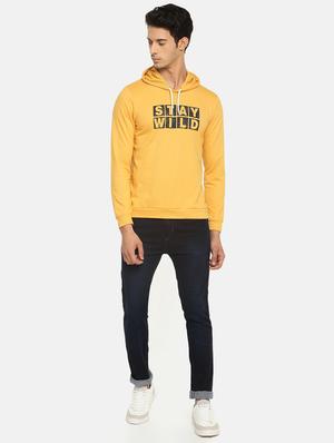 yellow typographic chest print sweatshirt - 16552015 - Standard Image - 4