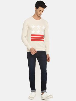 beige printed raglan sweatshirt - 16552020 - Standard Image - 4