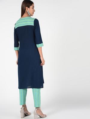 solid kurta palazzo set - 16552220 - Standard Image - 4