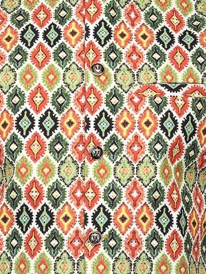 white solid dhoti kurta set with green printed nehru jacket - 16553538 - Standard Image - 4