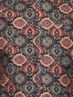 black solid dhoti kurta set with multi colored printed nehru jacket - 16553568 - Standard Image - 4