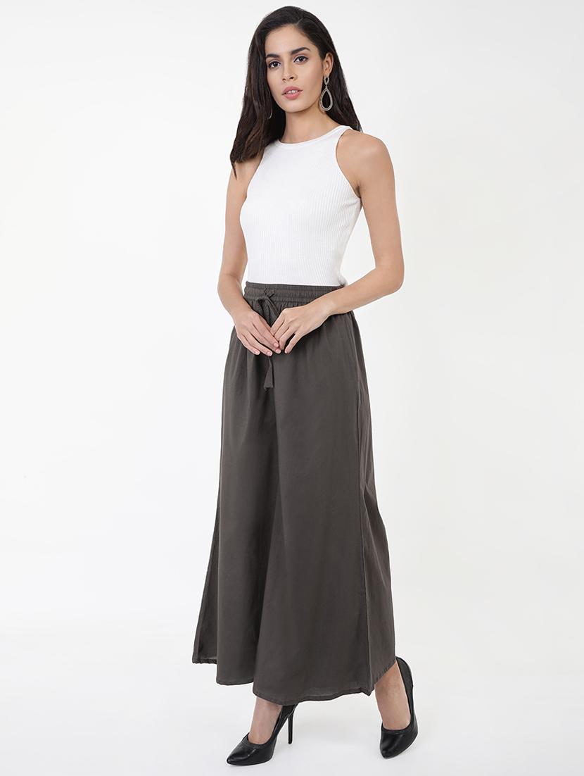 drawstring waist solid palazzo - 16553625 - Zoom Image - 4